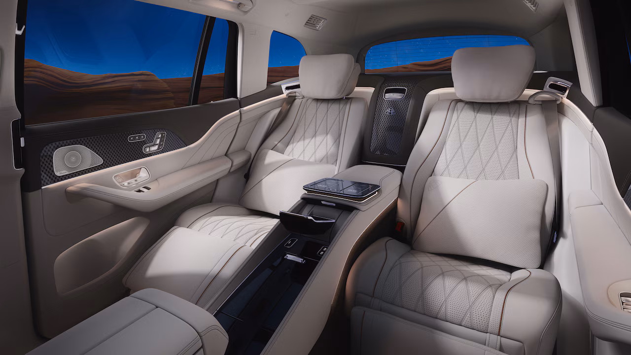 Maybach GLS rear passenger executive seats interior