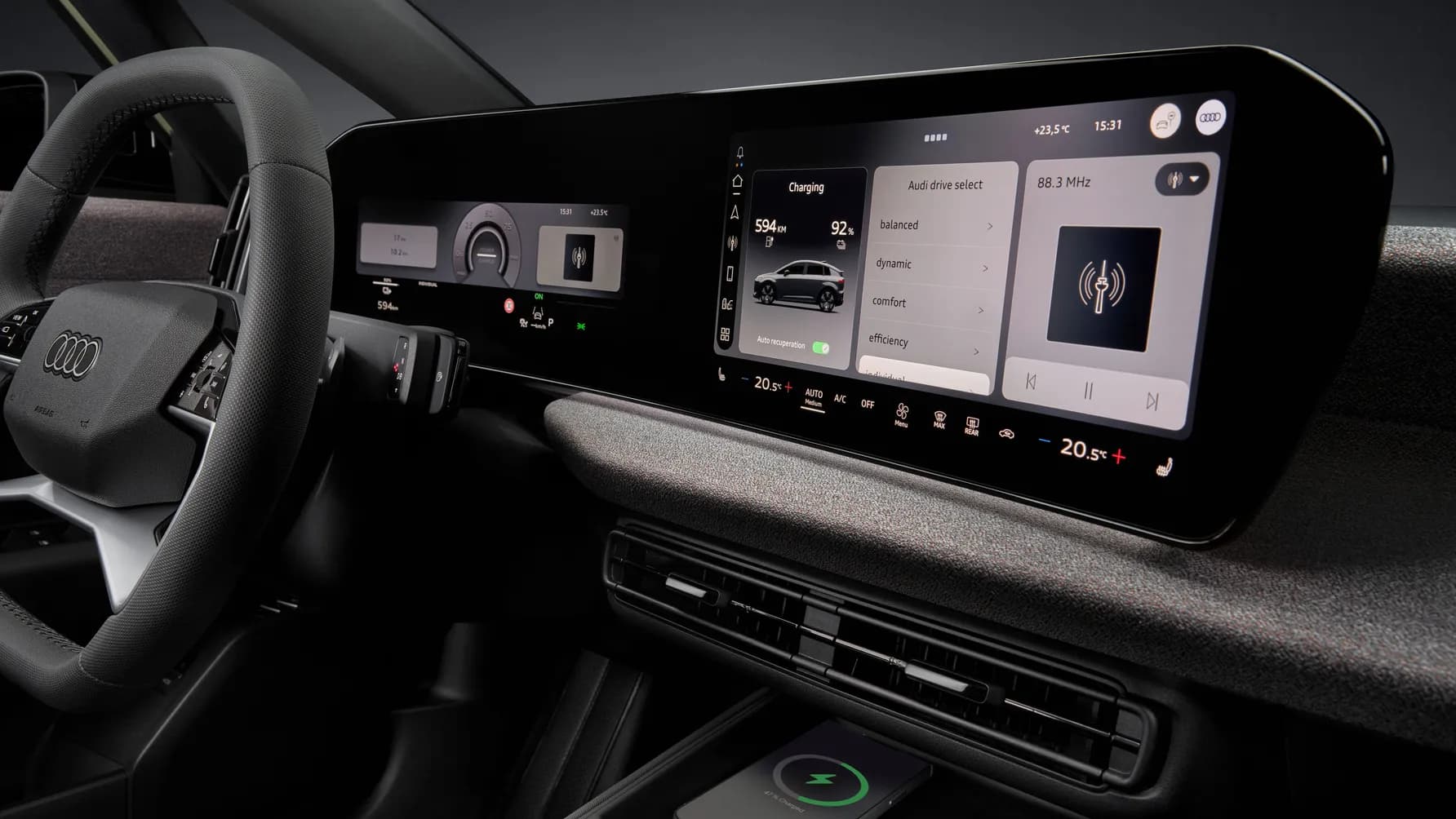 Elektroauto Batteriepaket Technologie Schnittansicht Konzept